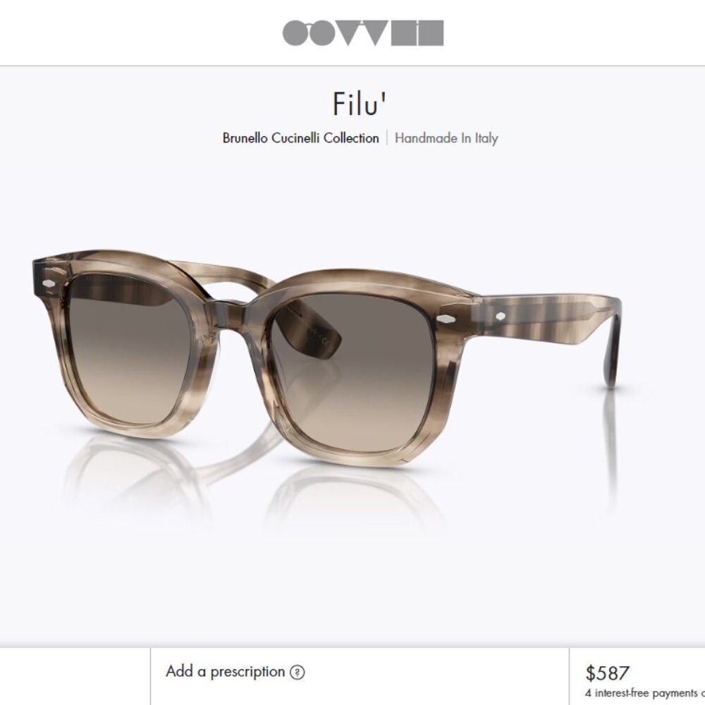 Oliver Peoples x Brunello Cucinelli Filu Sunglasses